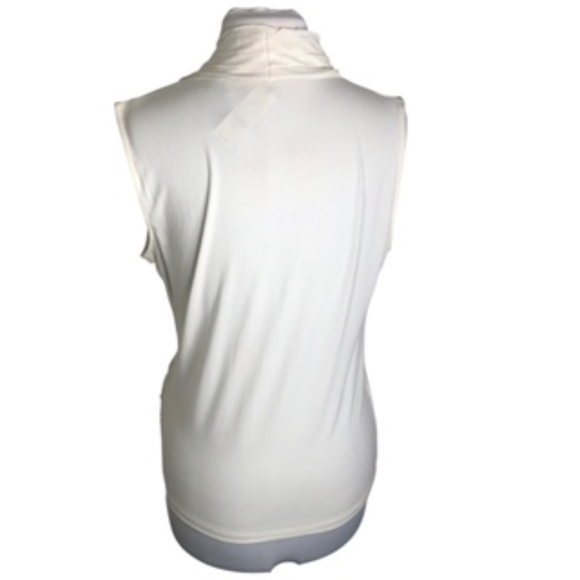 NWT New York & Co Stretch Faux Wrap Front Sleeveless Relaxed Fit Top Size L - Picture 5 of 9